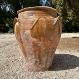 Ancient terracotta pottery jar