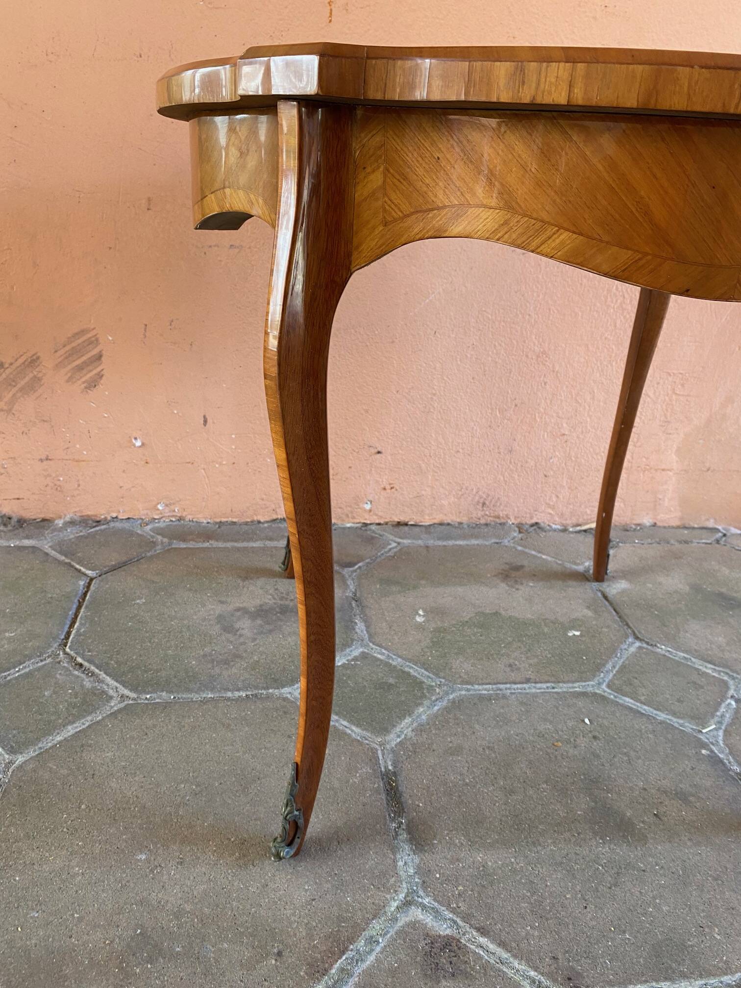 Louis xv style coffee table rosewood marquetry stamped skalski