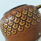 Vintage KW Feuerfest teapot – brown stoneware, 1960s–70s