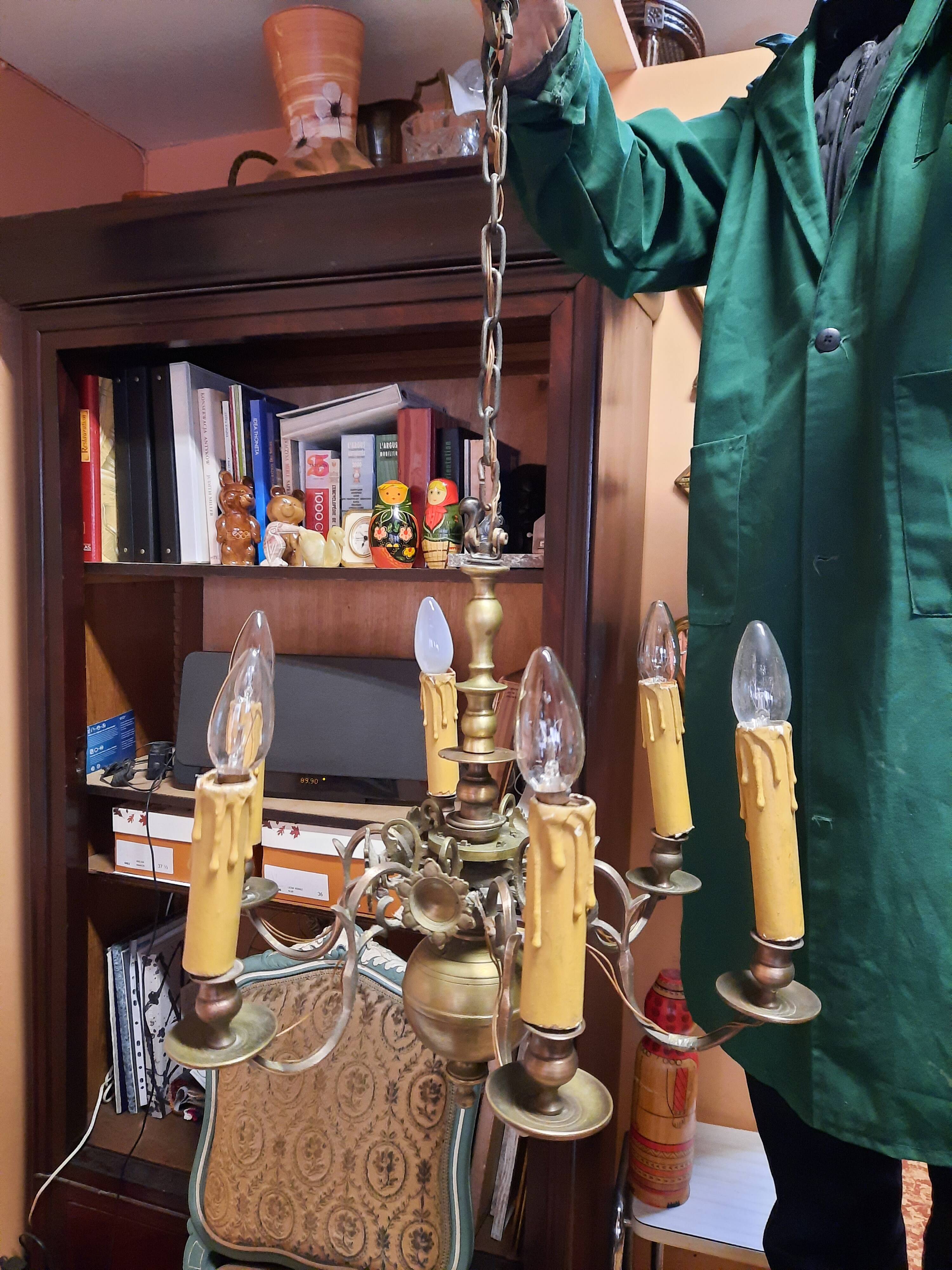 Antique bronze chandelier