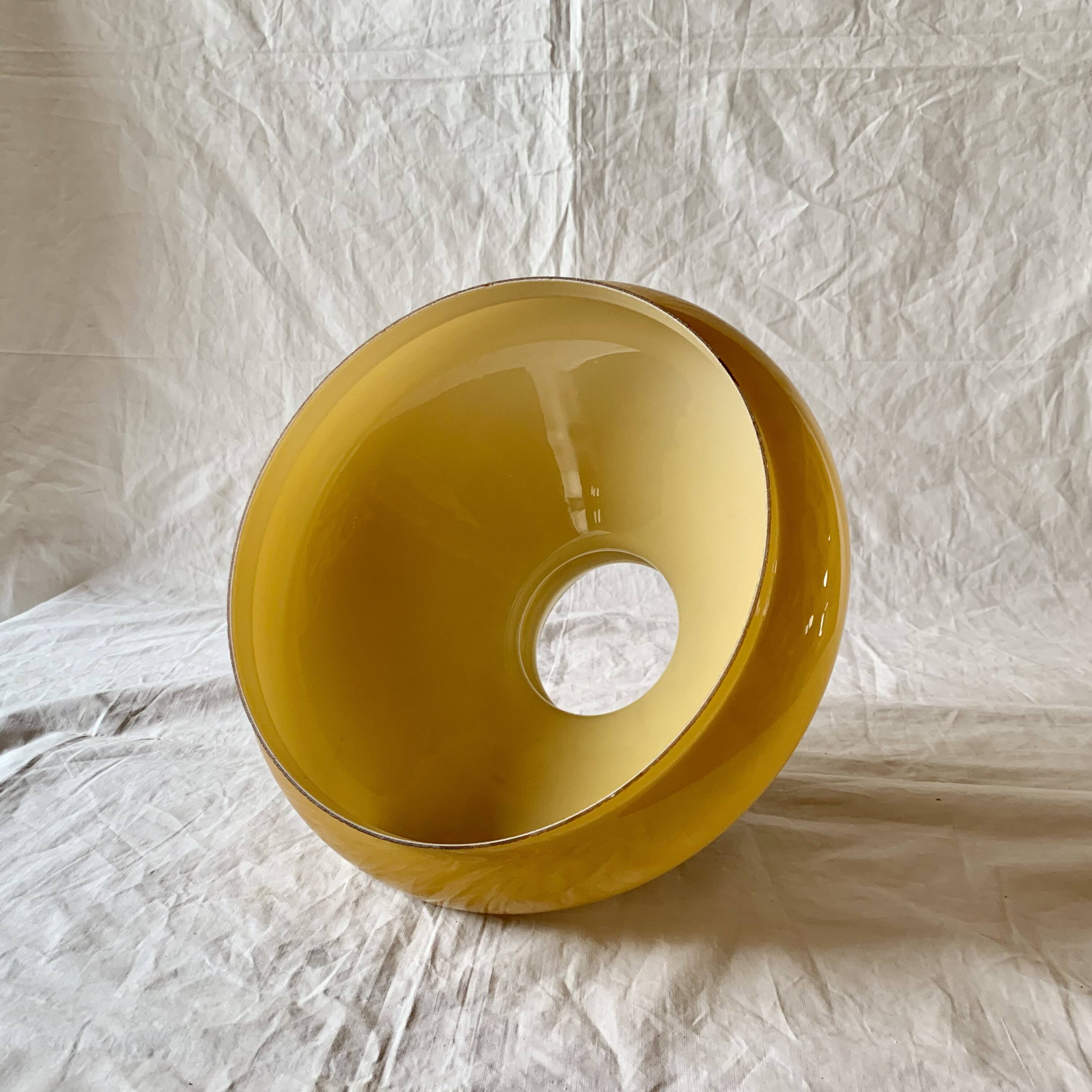 Vintage ochre opaline lampshade