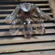 Walker lamp globe glass molded star support rose gold copper
