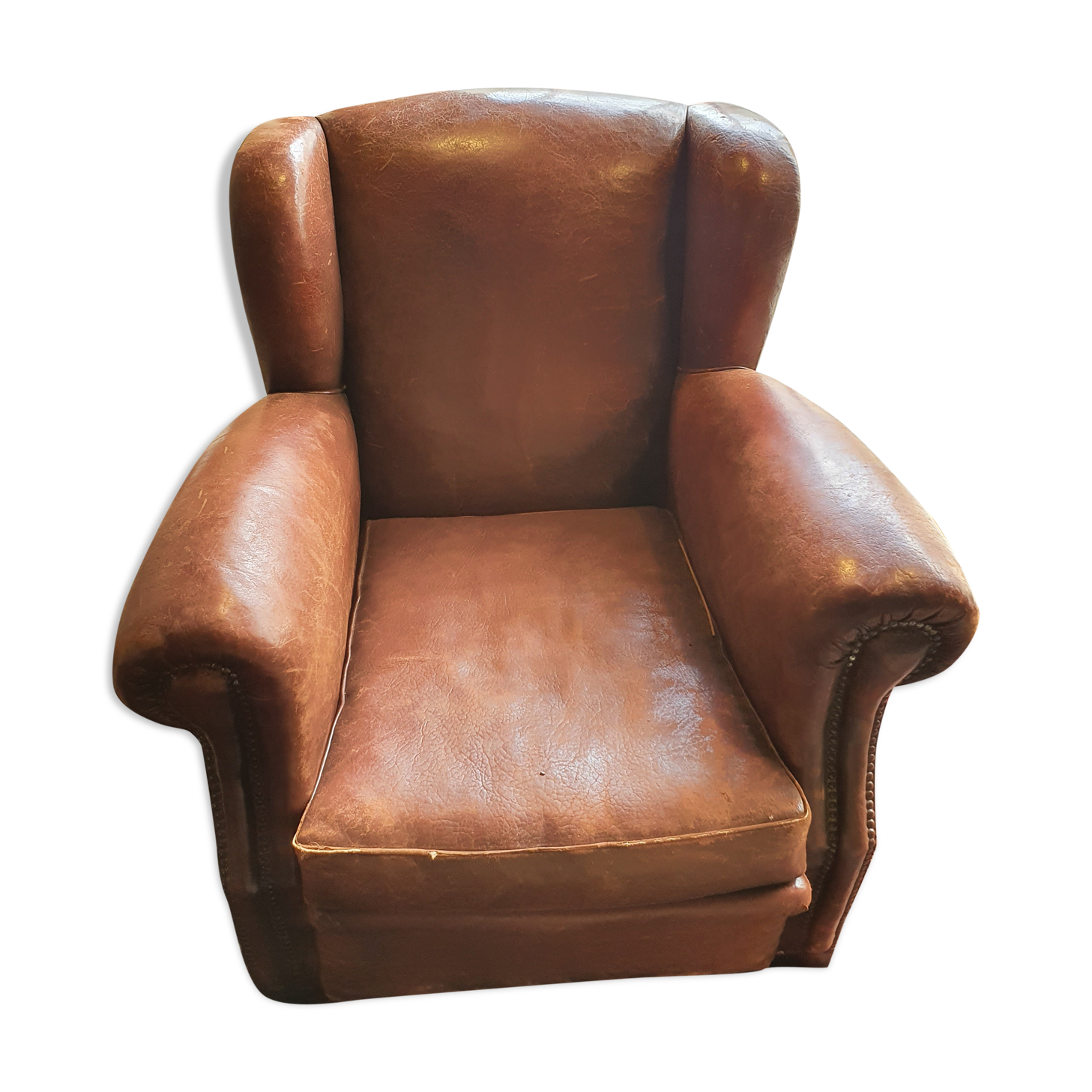 Leather armchair from the 1950s