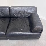 Canapé / lit de jour vintage des années 1980 dans le style de De Sede DS76