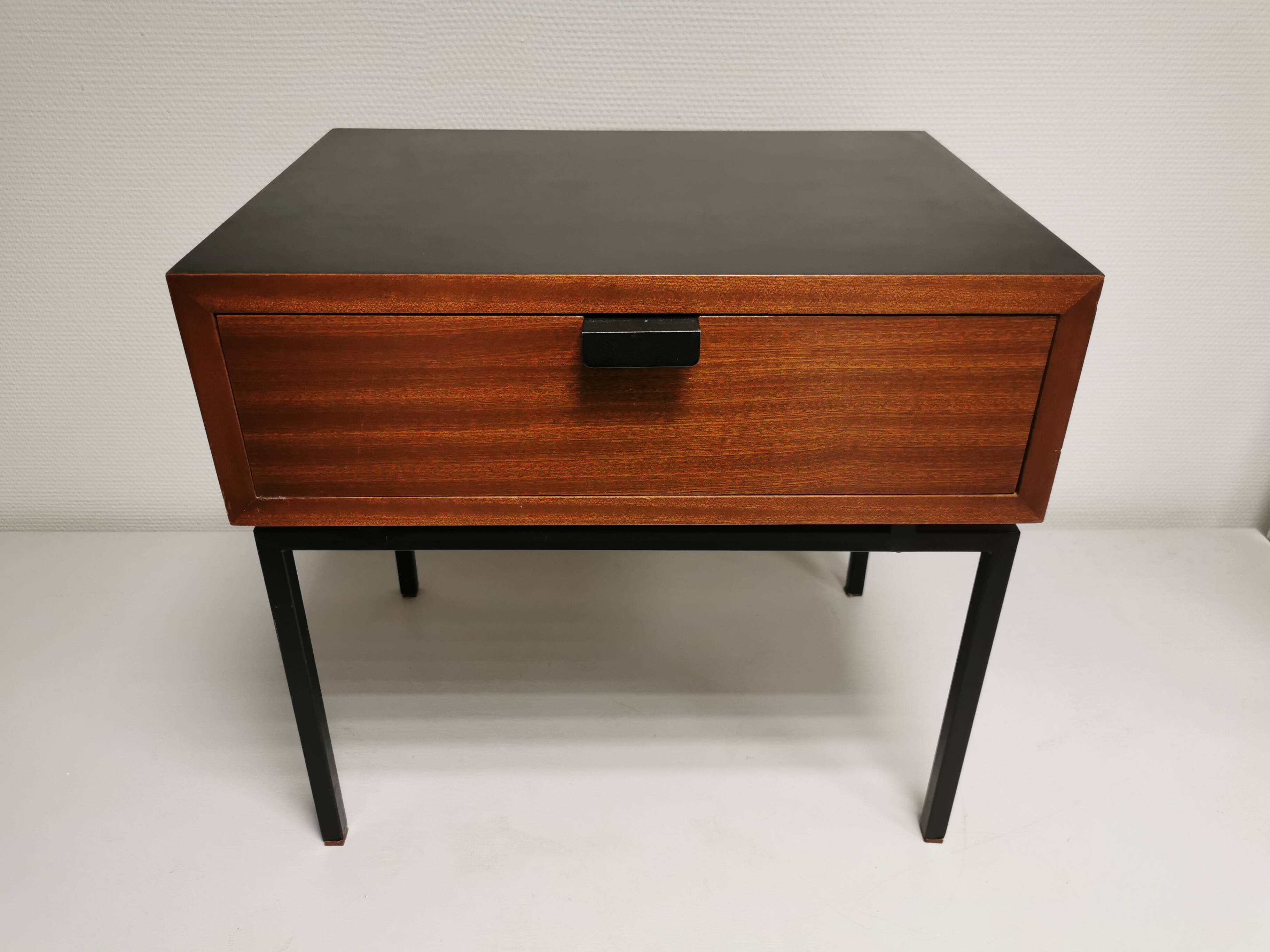 Pair of bedside tables / vintage sofa end, design 50s 60s