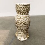 Vintage Italian ceramic owl umbrella stand