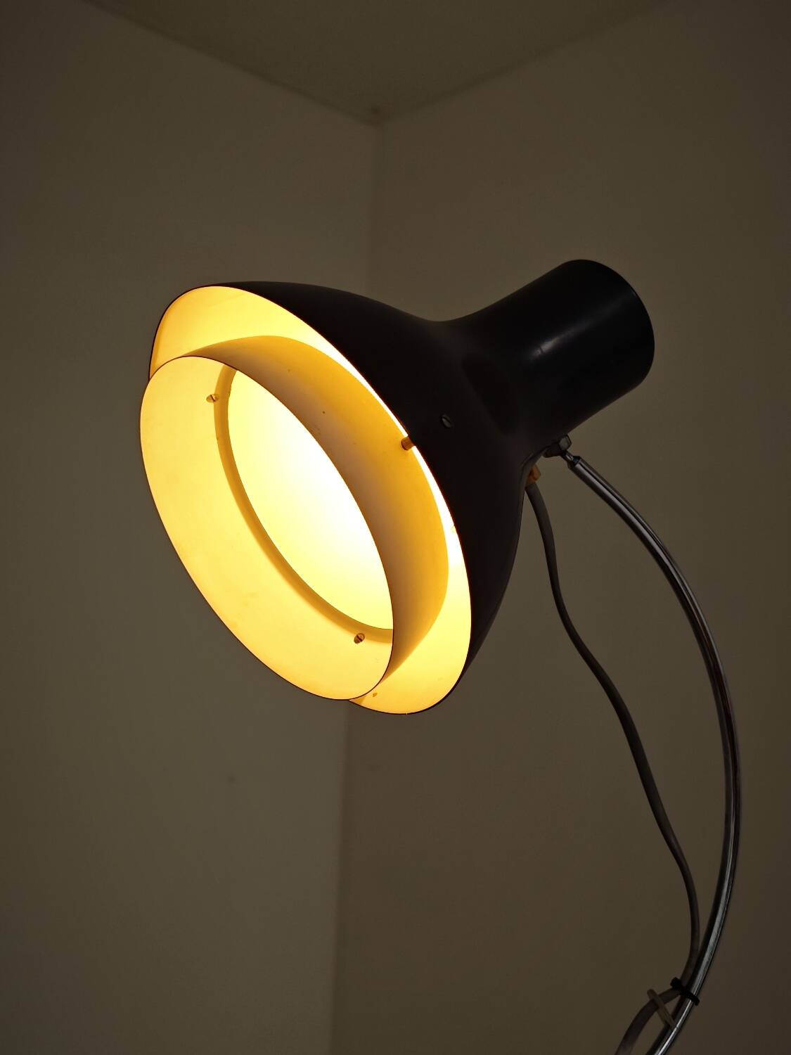 Lampadaire réglable anthracite 1716 par Josef Hurka pour Napako