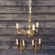 French Vintage Louis XV Style Bronze Candlestick & Sconce Set