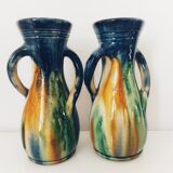 Pair of Flemish sandstone vases