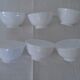 6 white bowls with arcopal twists france