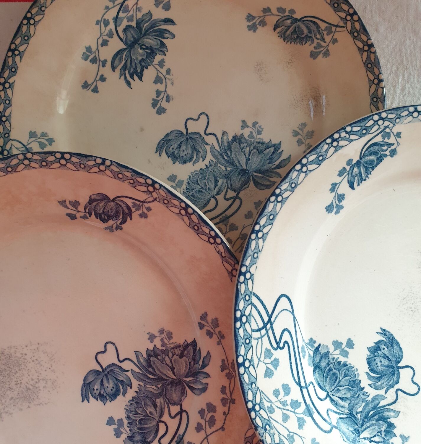 Trio iron earth dessert plates