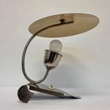 Rare Art Deco Functionalism Chrome Table Lamp, Czechoslovakia, 1930s