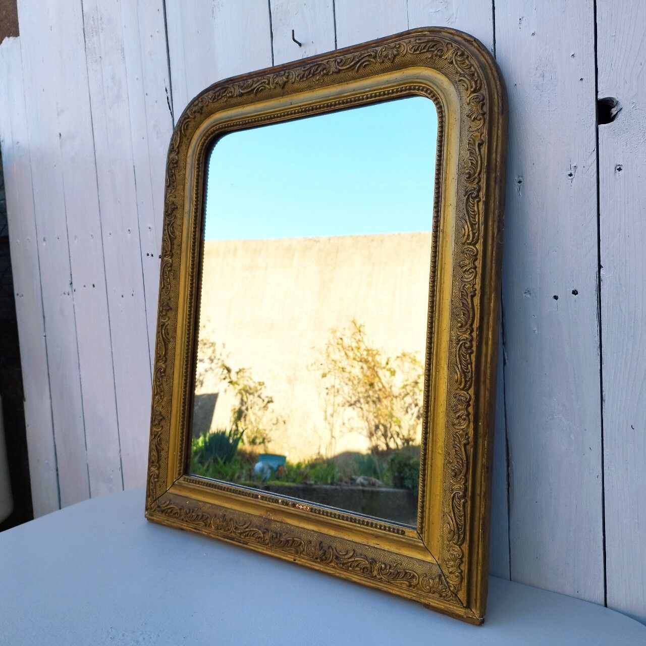 Mirror style Louis Philippe vintage gilded wood