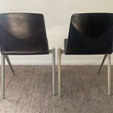 Pair of Pagholz-Germany industrial chairs from the 50s-60s