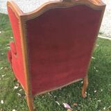 Louis XV style carved wooden winged bergère