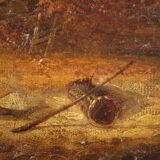 Peinture américaine paysage de campagne signée et datée 1854