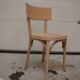 4 chaises baumann vintage en bois brut