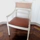 Fauteuil canné de style Louis XV bois laqué