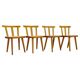 Modern Swedish set of 4 pine dining chairs.