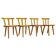 Modern Swedish set of 4 pine dining chairs.
