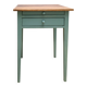 Vintage oak side table painted green, restored