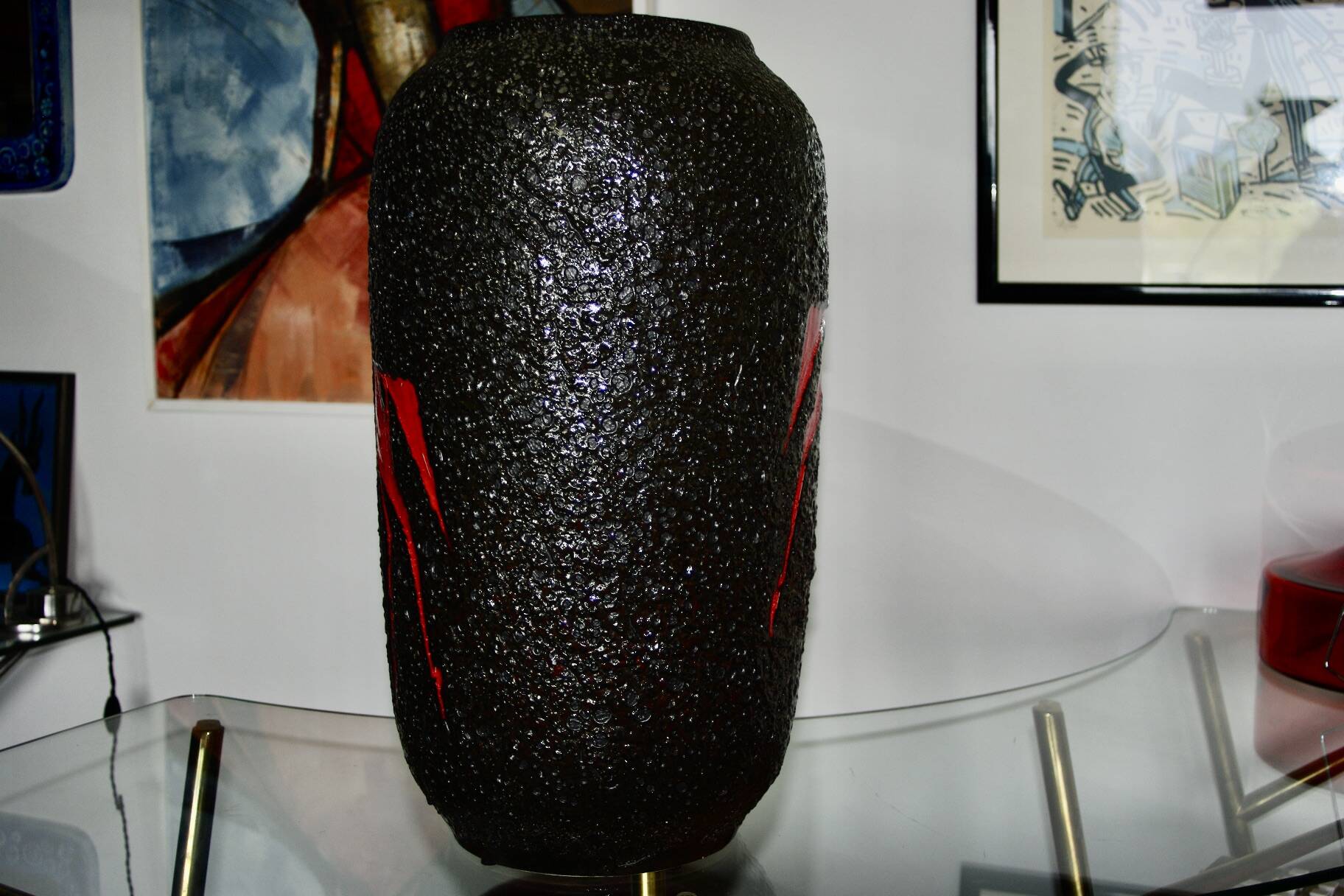 Large vintage ceramic vase from scheurich germany 1970