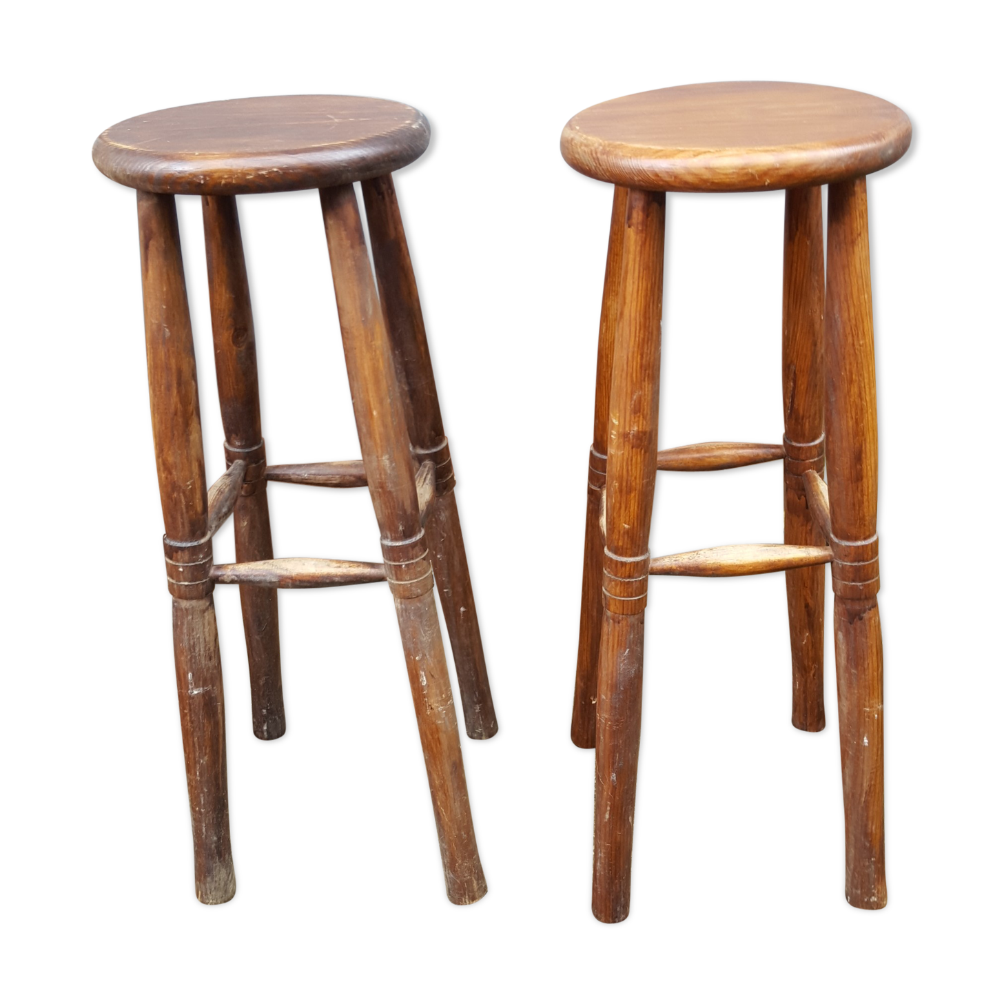 Paire de tabourets de bar vintage