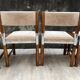 6 vintage chairs in wood, metal and fabric