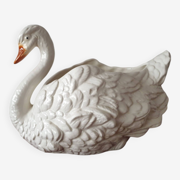 Large swan pot cover Capodimonte