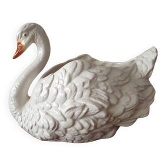 Large swan pot cover Capodimonte