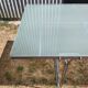 Moment glass and metal table by Niels Gammelgaard for Ikea