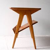 Vintage Scandinavian table with birch display shelf