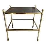 Vintage serving trolley brass, side table gold, bar trolley, coffee table