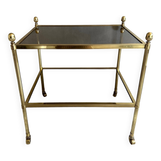 Vintage serving trolley brass, side table gold, bar trolley, coffee table