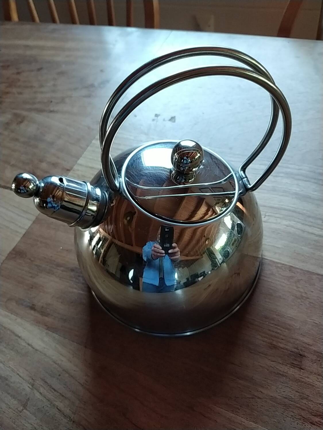Demeyere 2.5 L whistling kettle.