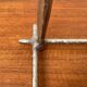 Brutalist sculptural cast aluminium candlestick Danish