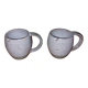 Two glazed stoneware mugs