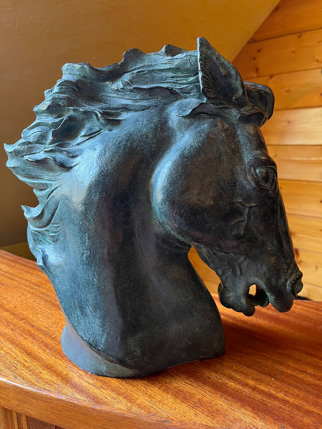Horse head signed J. Spratt