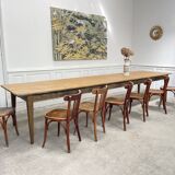 Large oak and fir table with honey patina