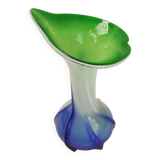 Murano Vase Vintage Floral Soliflore Calla Lily Blown Glass