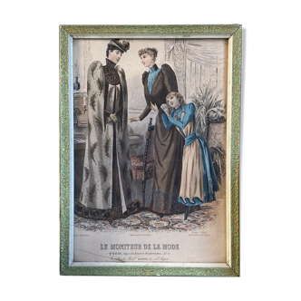 Gravure de mode 1890 « le moniteur de la mode »