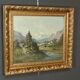 Oil on canvas "Mountain Landscape", signed C. Lion – Late 19th century
