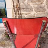 Red formica chairs