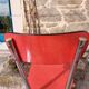 Red formica chairs