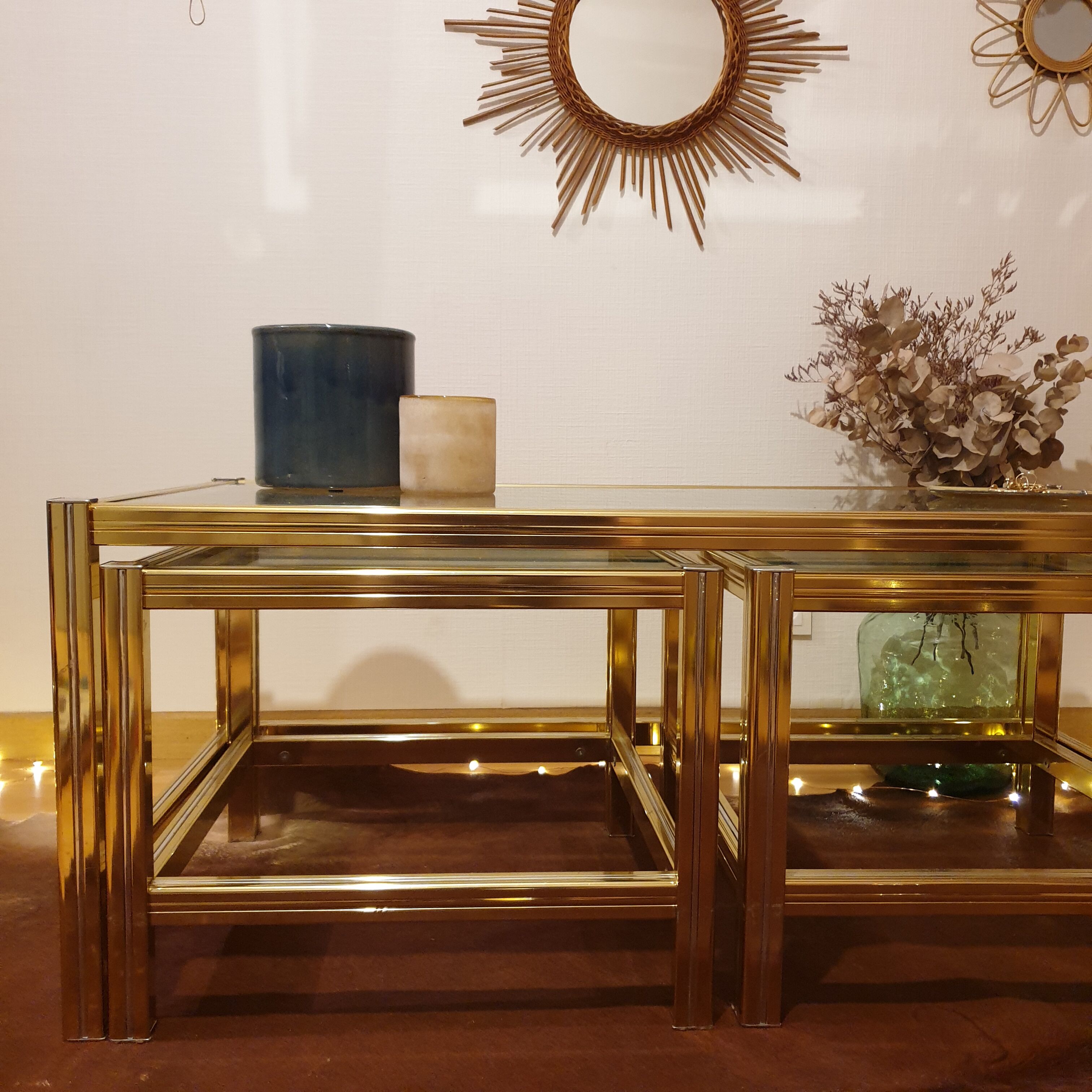Tables gigognes Rochebobois vintage
