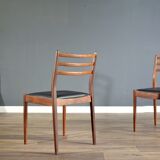 Set of 4 chairs by G Plan in teak and leatherette