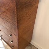 Storage unit art deco style in burled satinwood