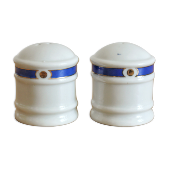 Salt and pepper maker in vintage porcelain Philippe Deshoulières