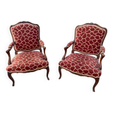 Paire de Fauteuils à la Reine dit Cabriolets
