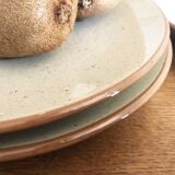 Stoneware dessert plates set of 3